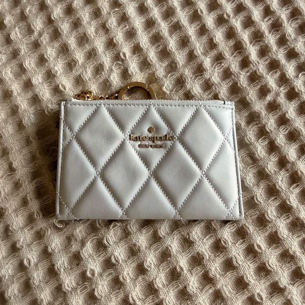Kate Spade Quilted Cream Wristlet